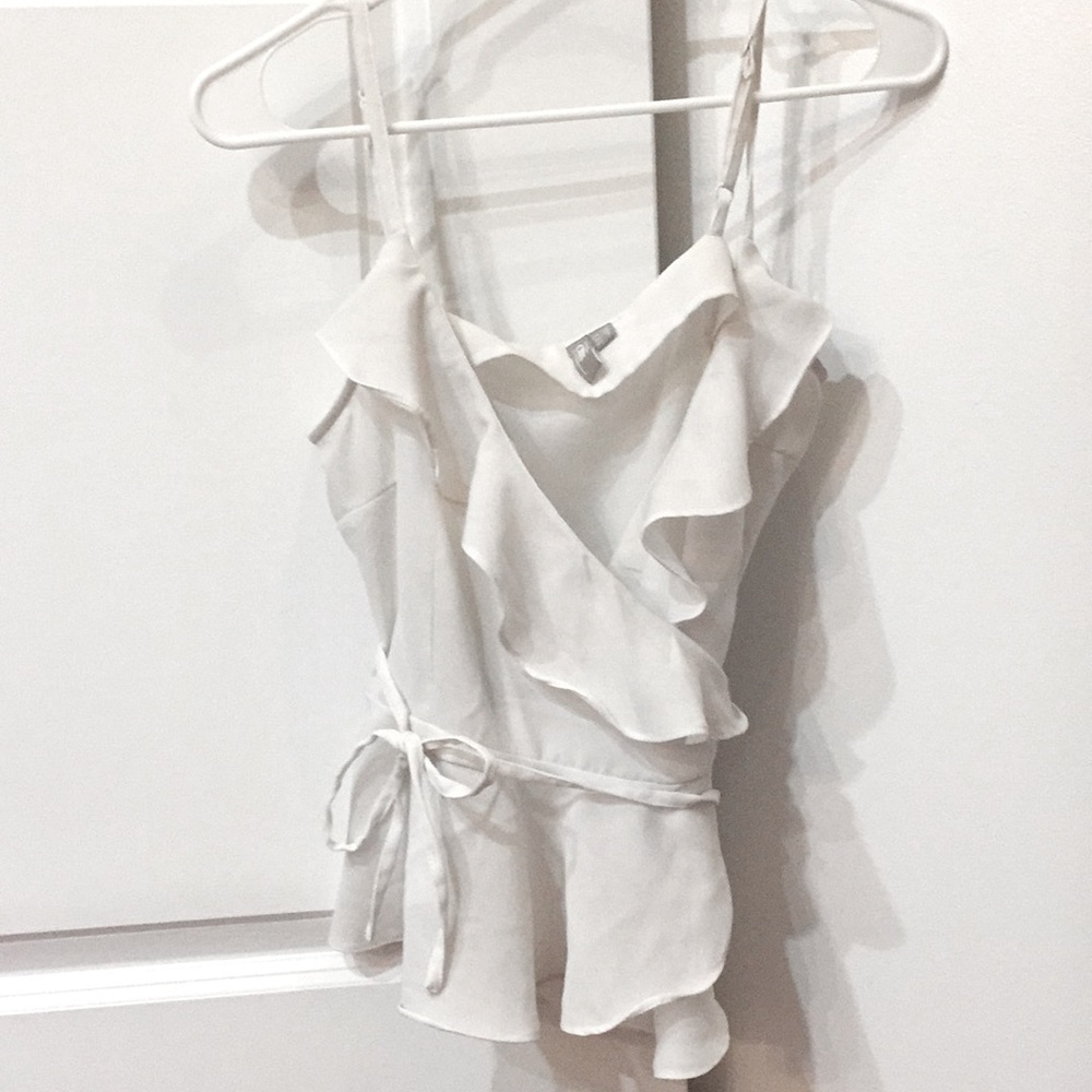 White ASOS wrap top - Picture 4 of 4